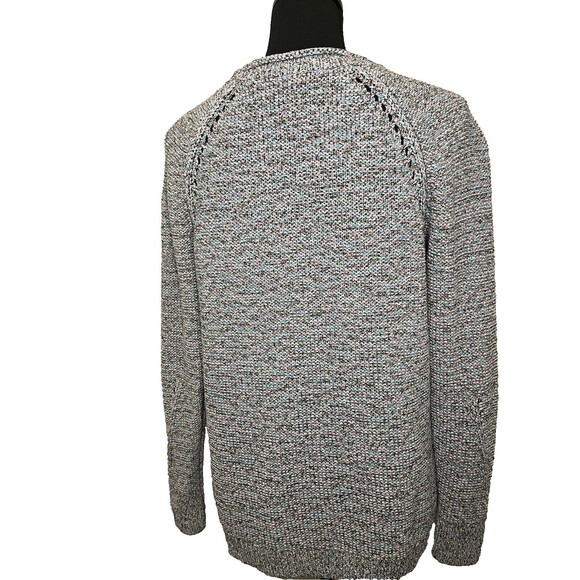 Talbots Women's Sweater Gray with Shades of Blue /Pink Roll Neck Size Medium - Picture 2 of 16